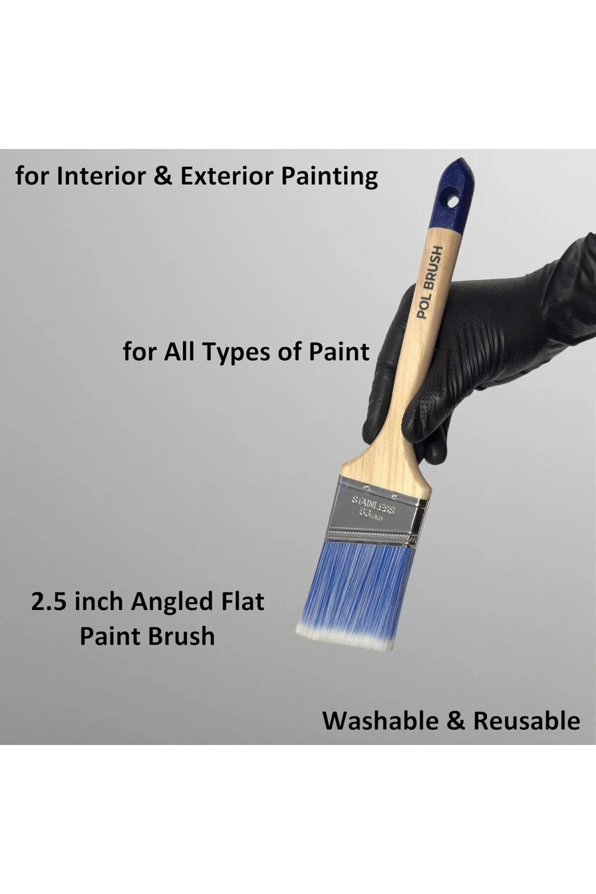 2'li Paket 2-1/2 inç Açılı Trim Boya Fırçaları - Üstün Avrupa Kal