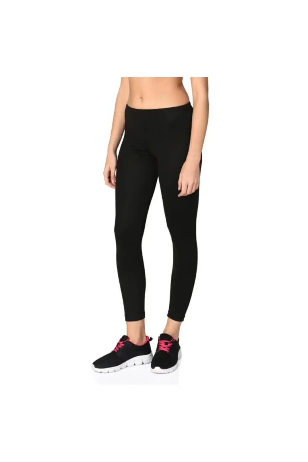 2'li Paket 222 Likralı Uzun Kadın Siyah Tayt