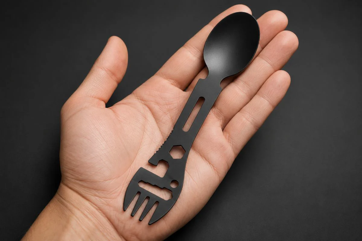 2'li Paket 5 Fonksiyonlu Paslanmaz Çelik Taktiksel Spork Seti 2'li Paket 5 Fonksiyonlu Paslanmaz Çelik Taktiksel Spork Seti