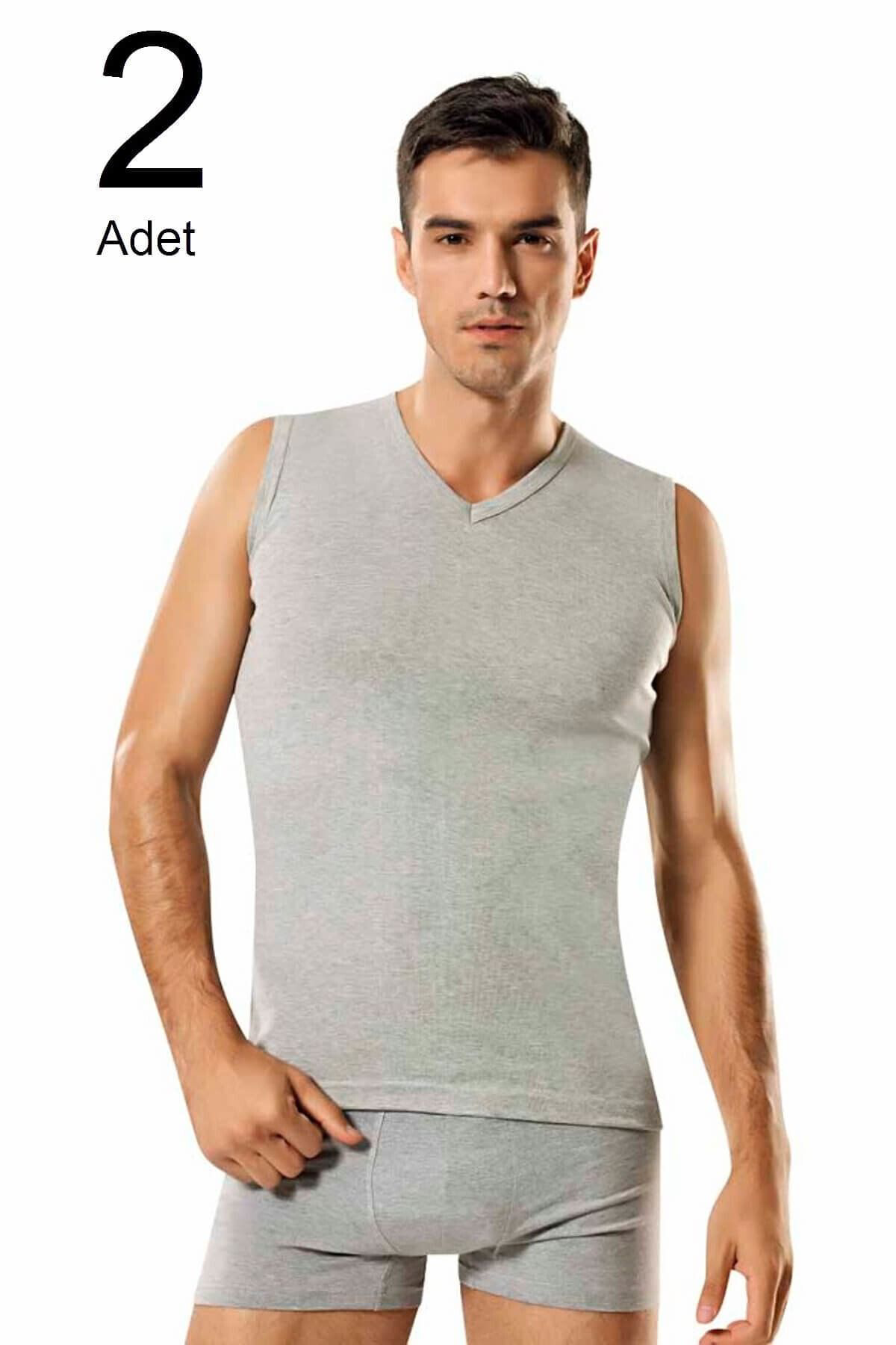 2'li Paket V Yaka 0 Kol Erkek Fanila