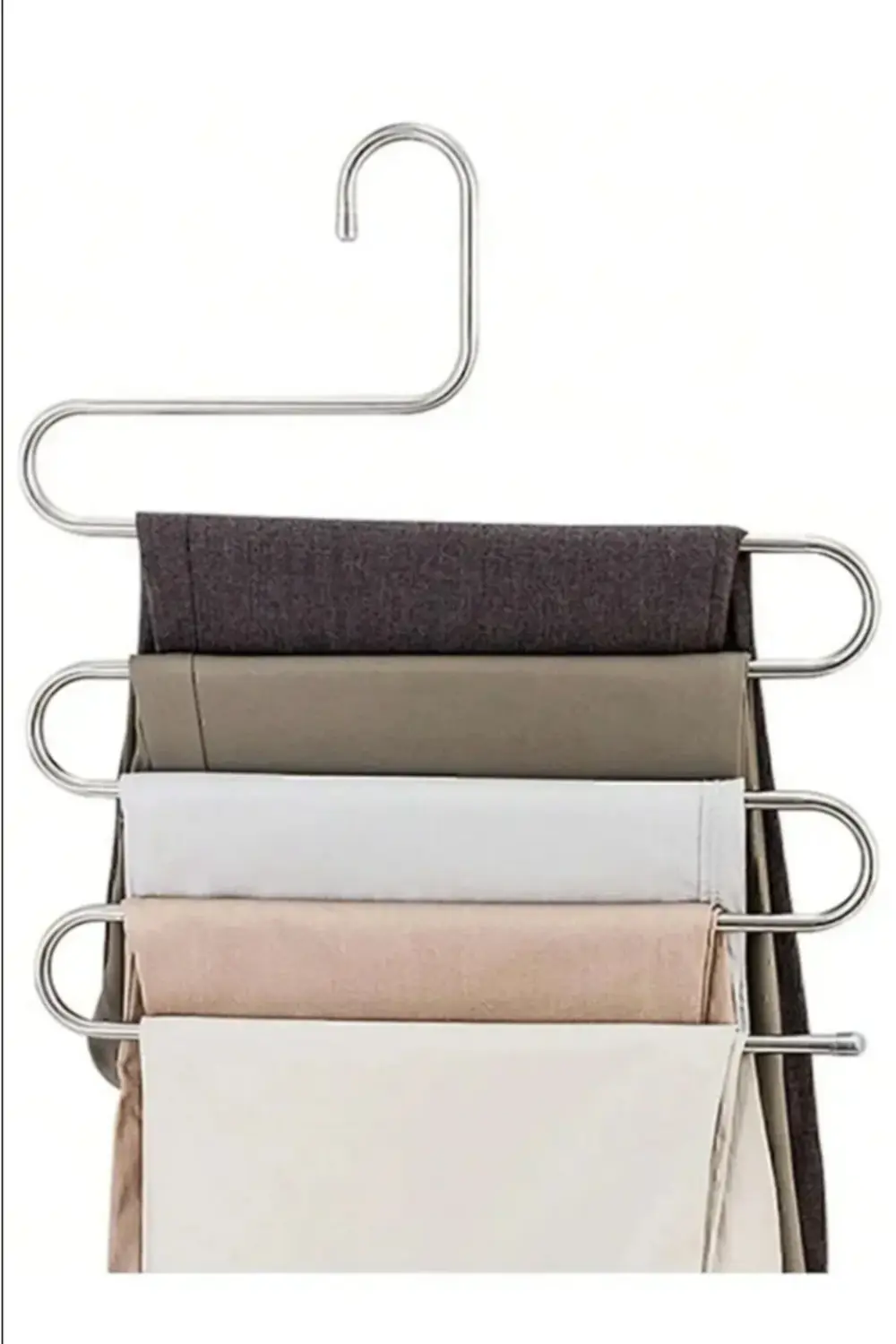 2'Li Pantolon Askısı. Eşarp Askısı. 5 Katlı Dolap İçi Askı