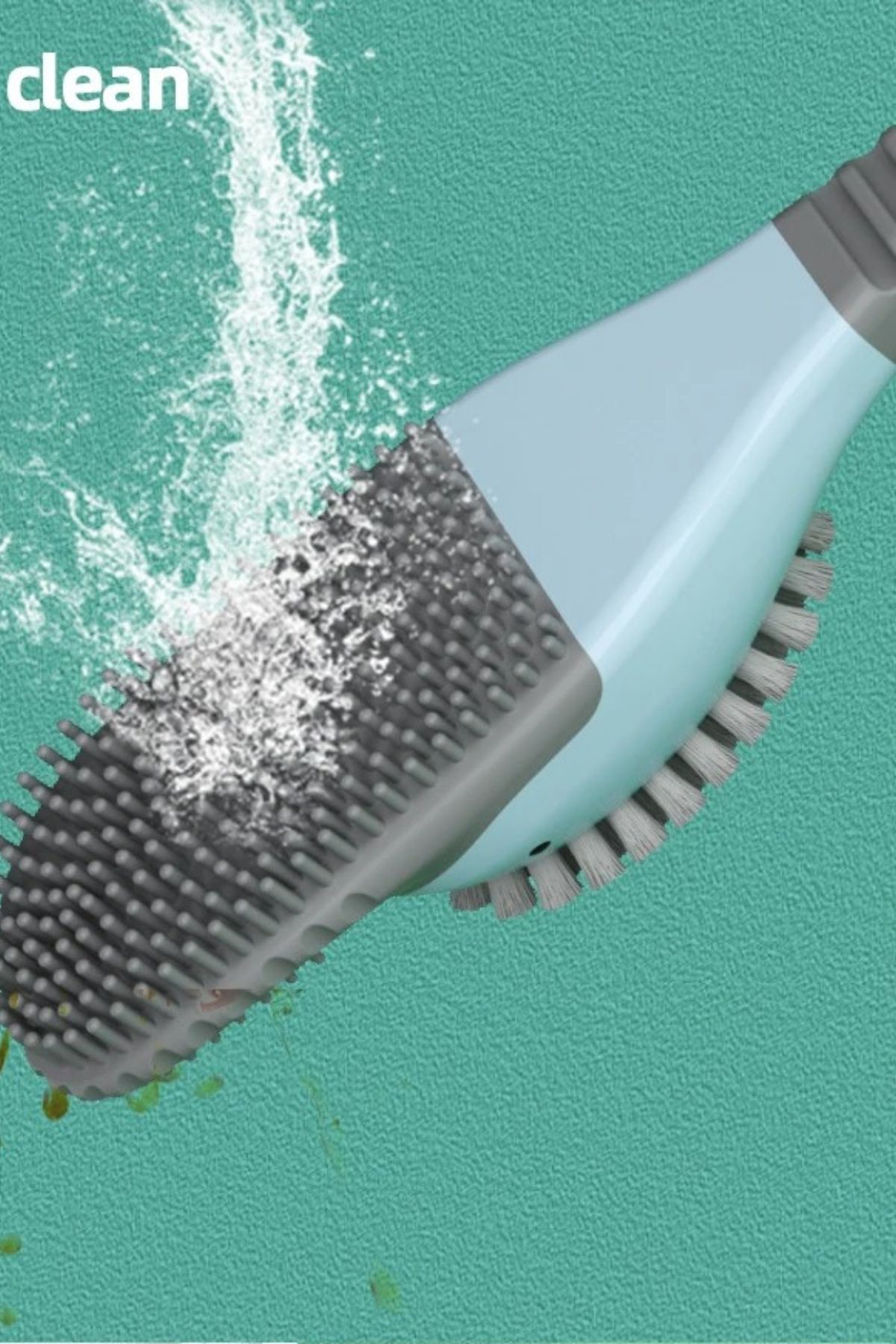 2'li  Plastik Slikon Tuvalet Temizleme Fırçası Wc Fırçası Klozet 