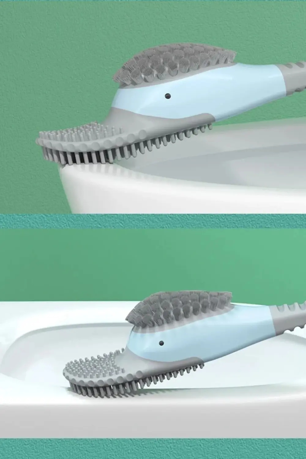 2'li  Plastik Slikon Tuvalet Temizleme Fırçası Wc Fırçası Klozet