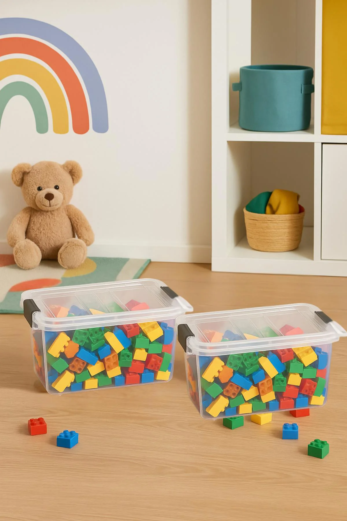 2’li Şeffaf Saklama Kutusu &amp; Düzenleme Kutusu 10,5 Lt