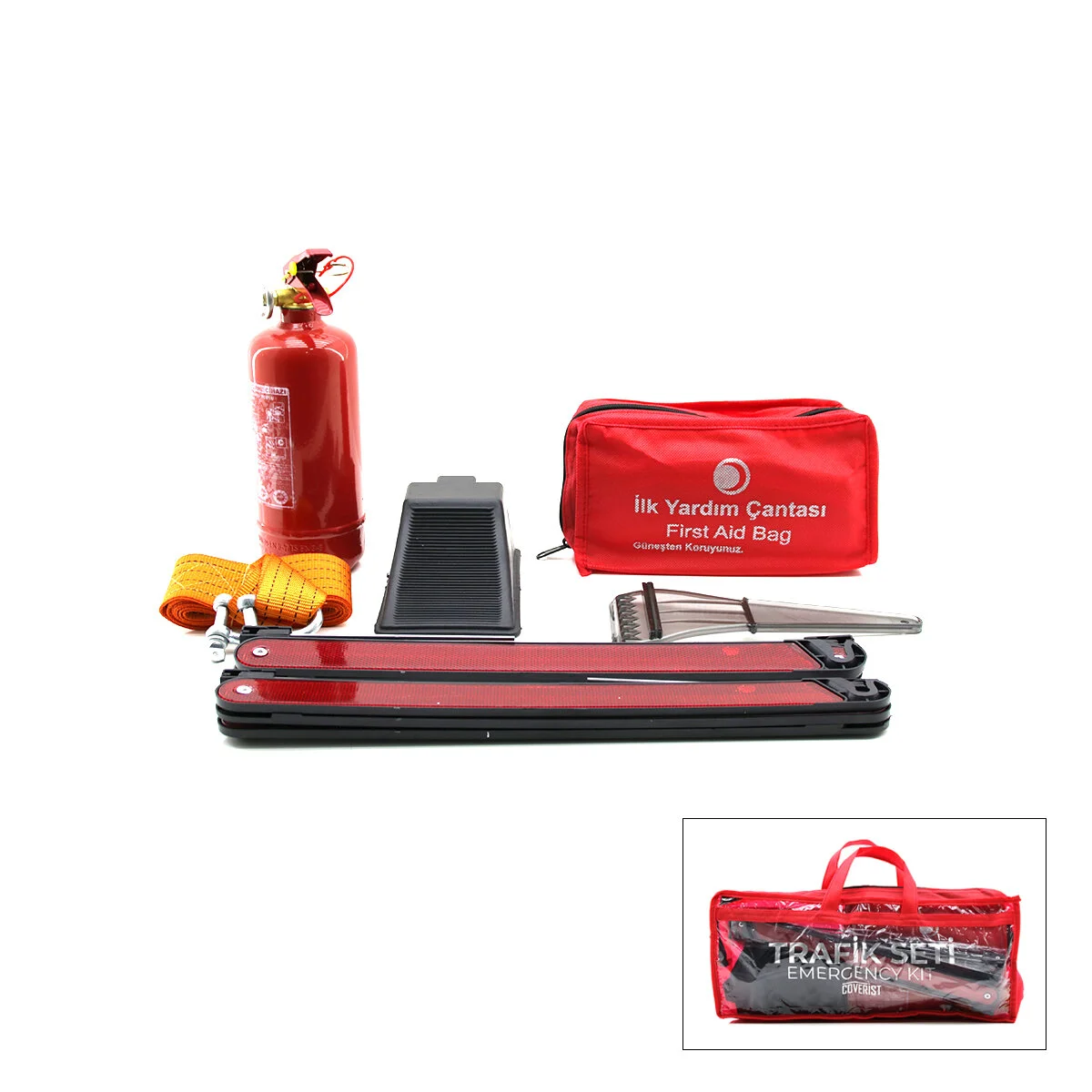 2Lİ Set 4 Gen Çanta 7PCS + 38PCS Oto Trafik Seti + İlk Yardım Seti Yangın TÜPÜ=1KG 2PCS Reflektör Bez Kemer Çekme HALAT=2.9MT Araç Takoz Buz Kazıma Se Fiyatı, Yorumları ve Özellikleri