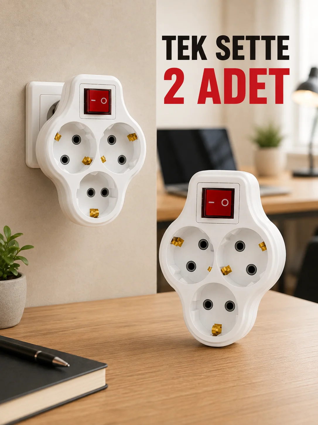 2’li Set Anahtarlı 3’lü Priz Çoğaltıcı Direkt Prize Takılan Kablosuz Çoklayıcı Fiyatı, Yorumları ve Özellikleri