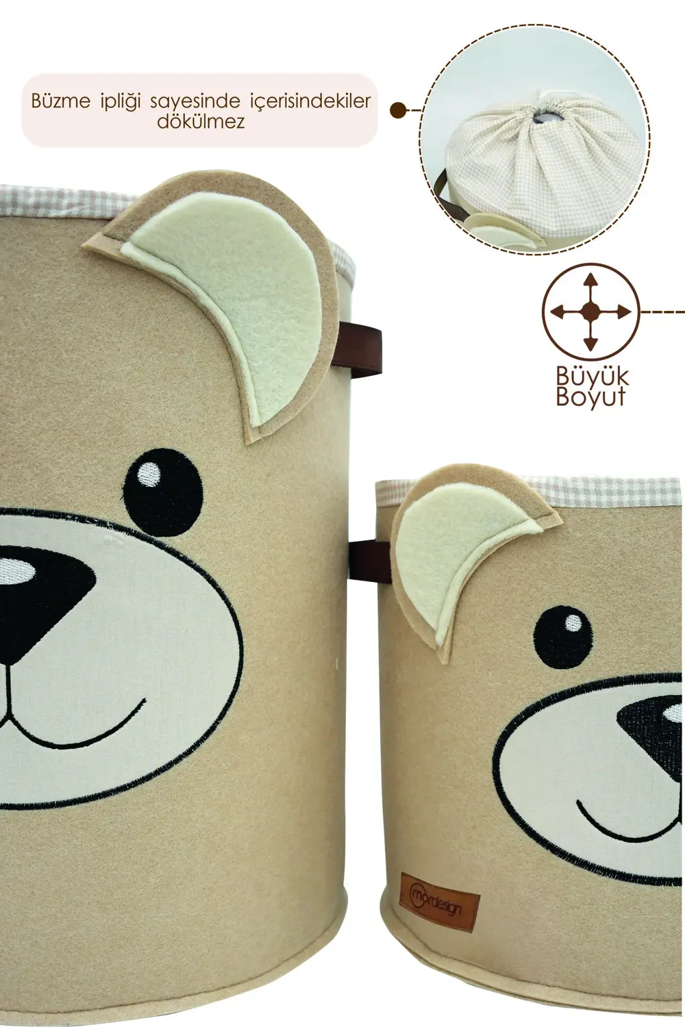 2'li Set, Çocuk Saklama Kutusu, Çamaşır/Oyuncak Düzenleyici, Kirl