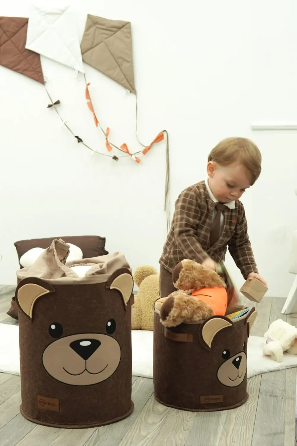 2'li Set, Çocuk Saklama Kutusu,Dolap İçi Çamaşır/Oyuncak Düzenley
