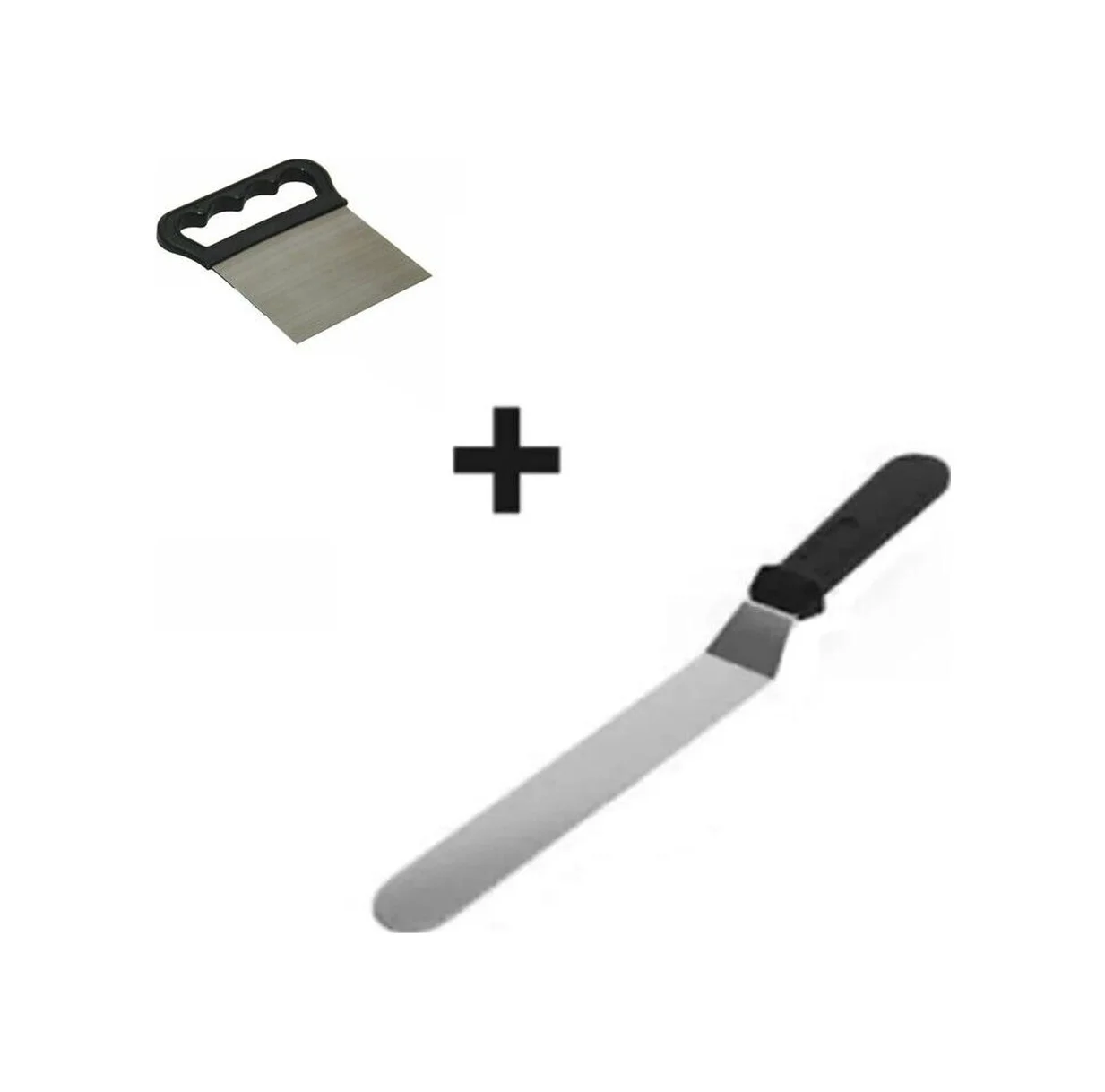 2li Set Hamur Şekillendirici Eğik Pasta Spatulası Ve Metal Hamur 