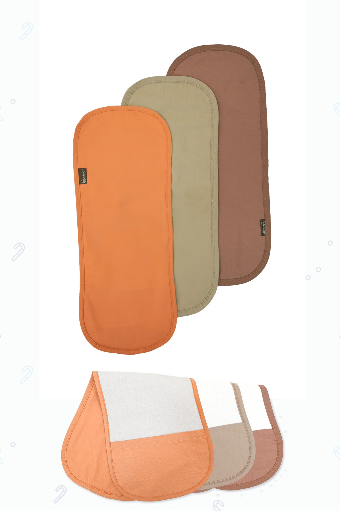 Mordesign 2'Li Set; Mama Önlüğü Ve Salya Bezi, Sıvı Geçirmez ,Diş Çıkarma B