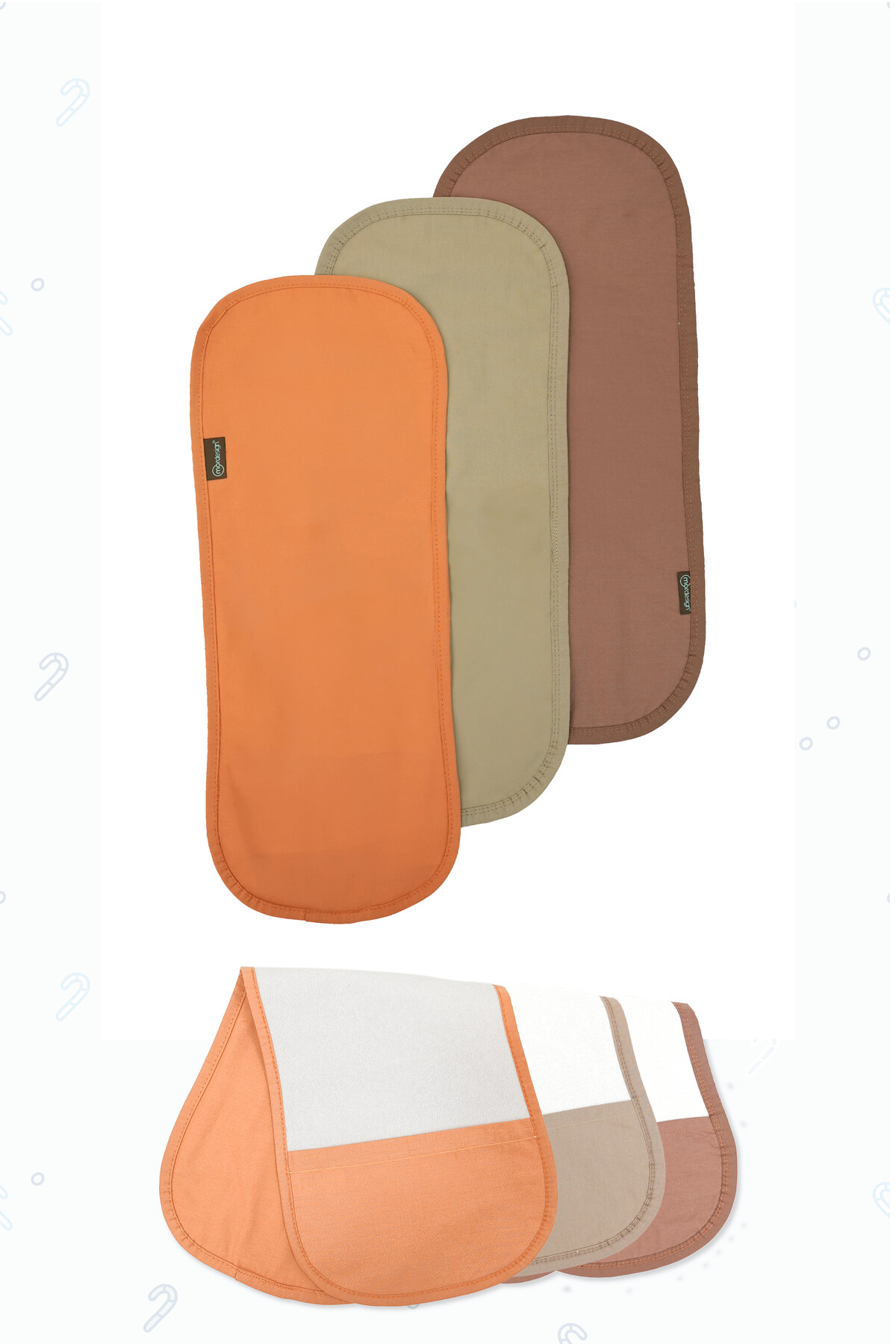 Mordesign 2'Li Set; Mama Önlüğü Ve Salya Bezi, Sıvı Geçirmez ,Diş Çıkarma B