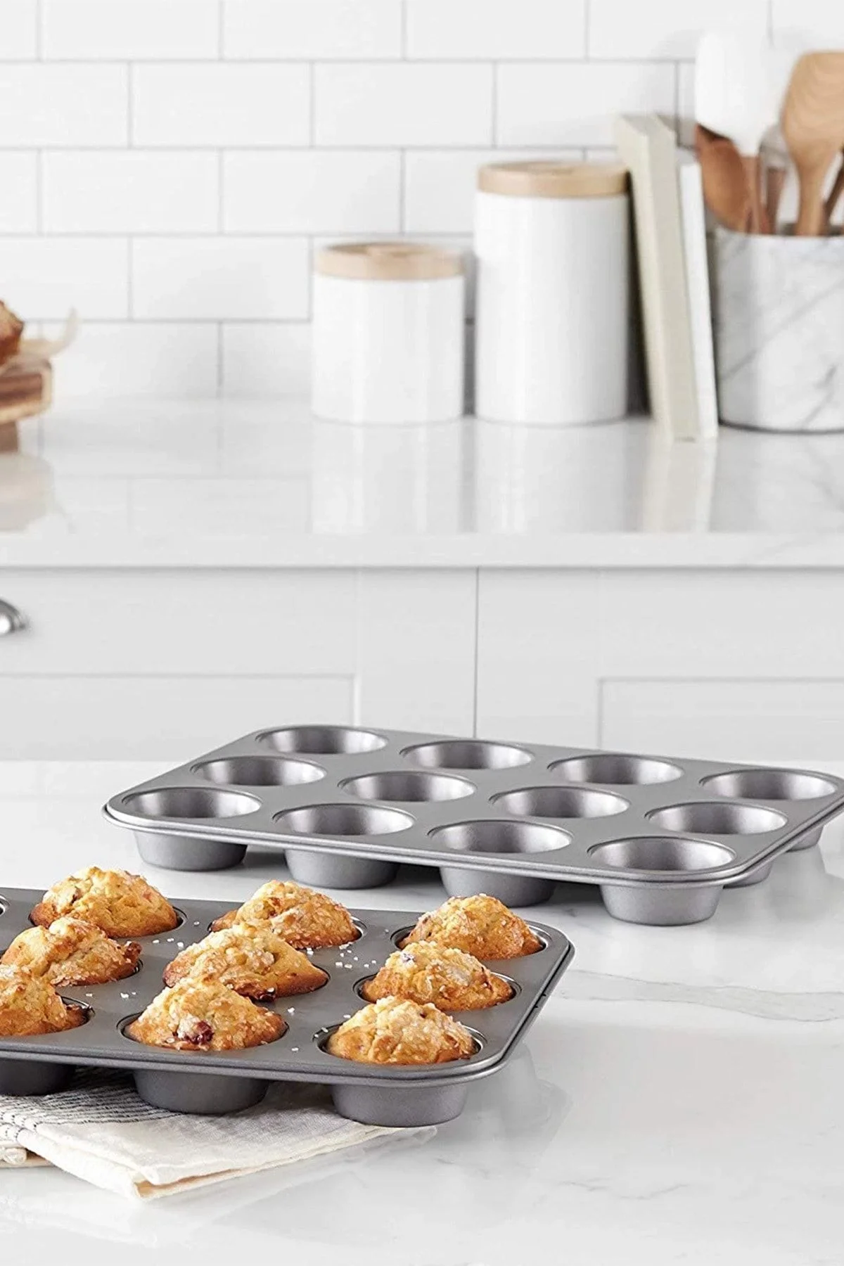 2'Lİ SET Muffin Kalıbı 12li Fırın Mini Kek Browni Kekstra Kalıbı Cupcake  ülü