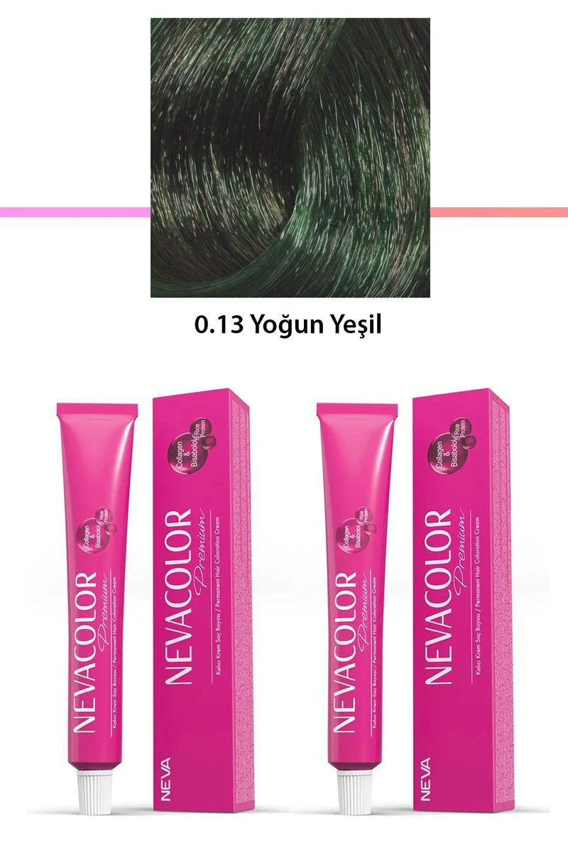 2'li Set Premium 0.13 Yoğun Yeşil Kalıcı Krem Saç Boyası - Besleyici ve Uzun Ömürlü Renk Fiyatı, Yorumları ve Özellikleri