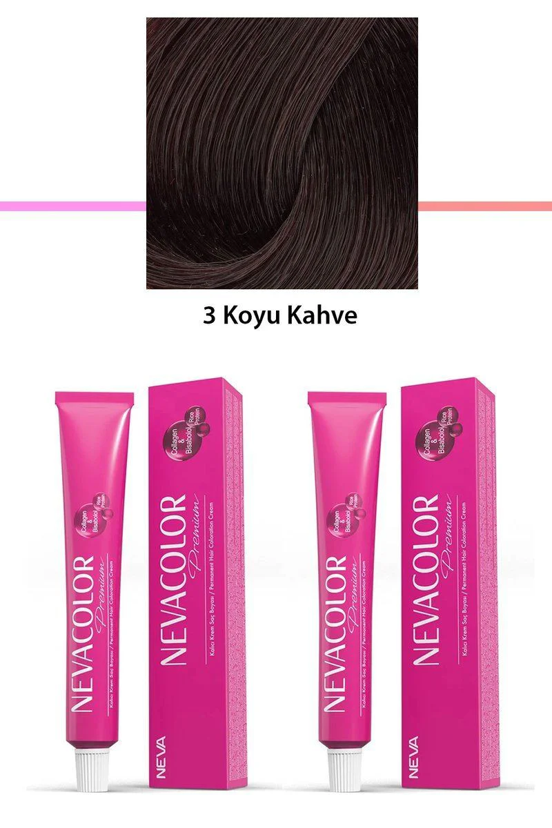 2'li Set Premium 3 Koyu Kahve Kalıcı Krem Saç Boyası – Saçlarınıza Parlaklık ve Beslenme Fiyatı, Yorumları ve Özellikleri
