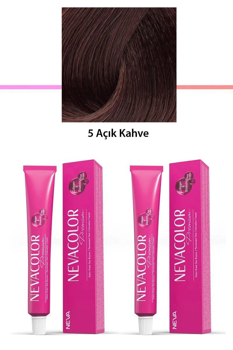 2'li Set Premium 5 Açık Kahve Kalıcı Krem Saç Boyası - Saçları Besler, Parlak Renk Verir Fiyatı, Yorumları ve Özellikleri