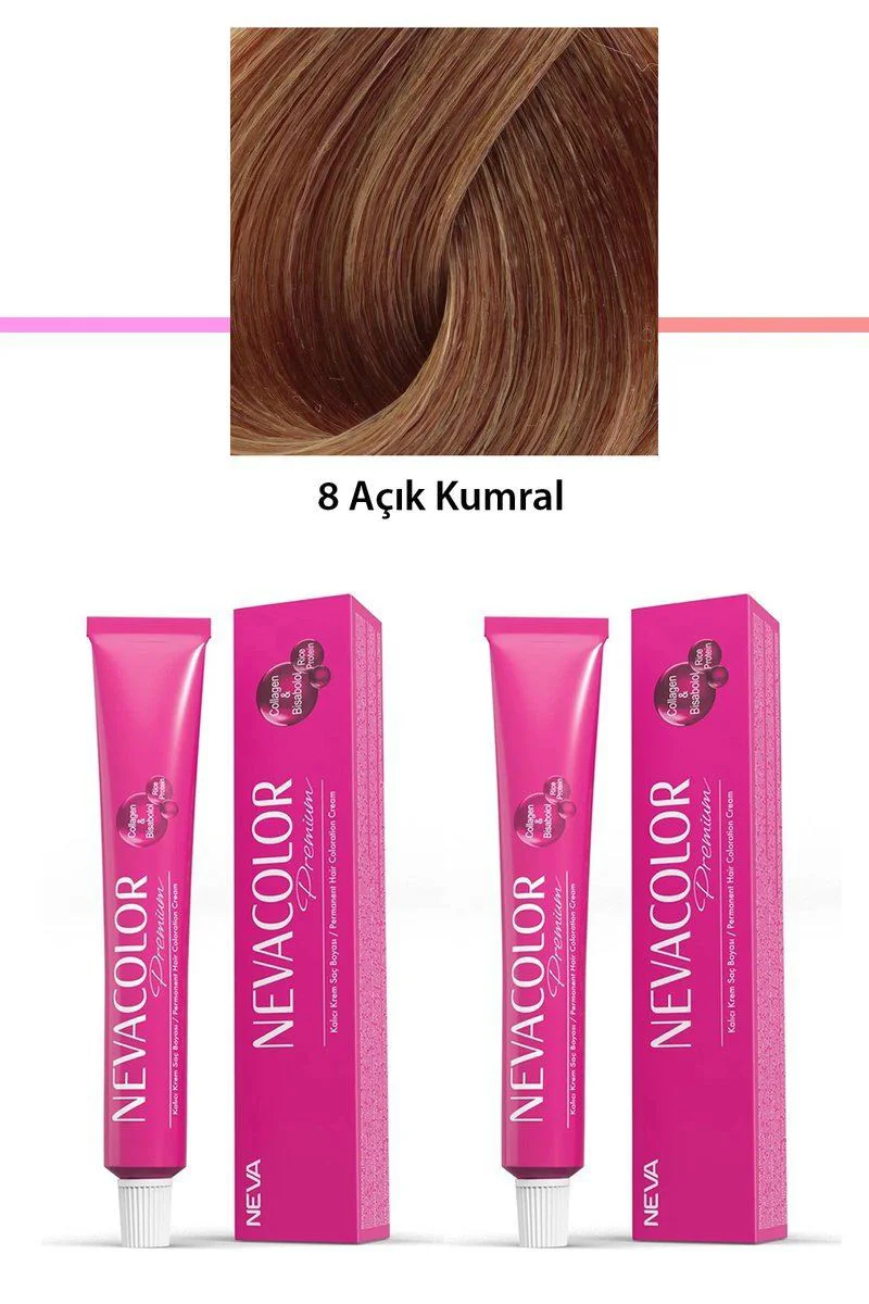 2'li Set Premium 8 Açık Kumral Kalıcı Krem Saç Boyası - 2x50g Tüp Fiyatı, Yorumları ve Özellikleri