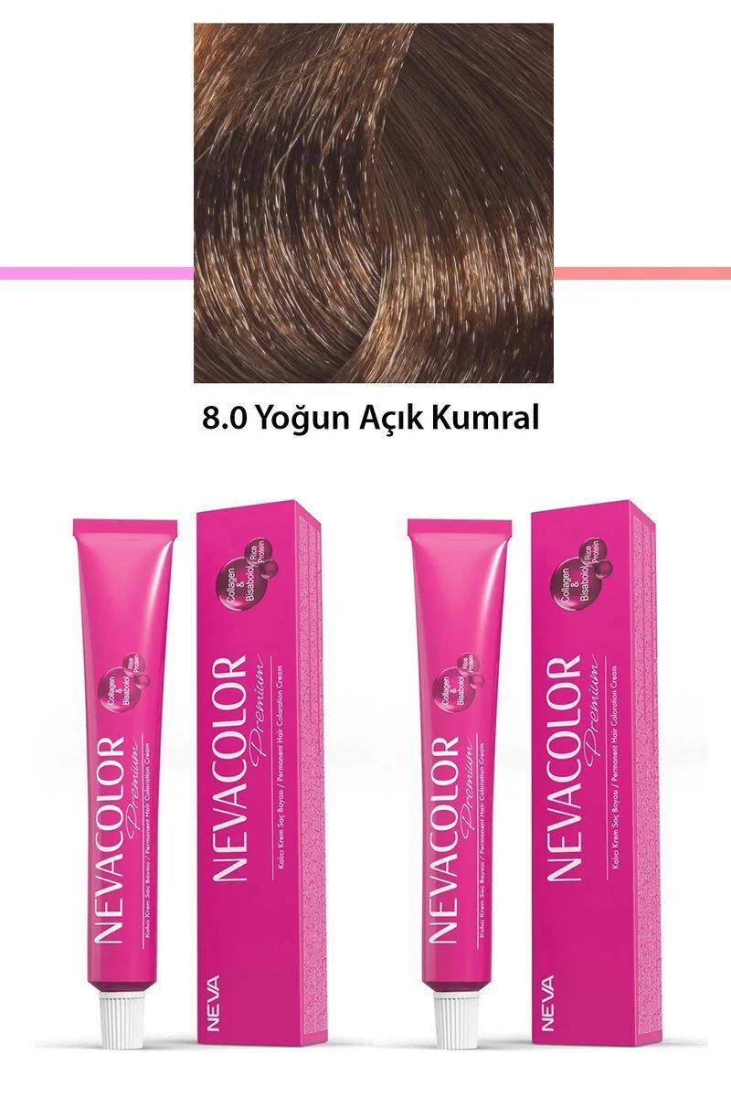 2'li Set Premium 8.0 Yoğun Açık Kumral Kalıcı Krem Saç Boyası - 2 x 50 g Tüp Fiyatı, Yorumları ve Özellikleri