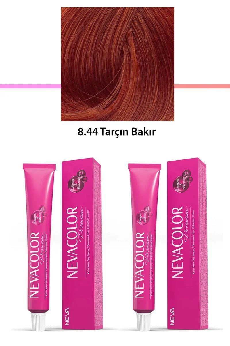 2'li Set Premium 8.44 Tarçın Bakır Kalıcı Krem Saç Boyası - Yoğun Renk & Saç Bakımı Fiyatı, Yorumları ve Özellikleri
