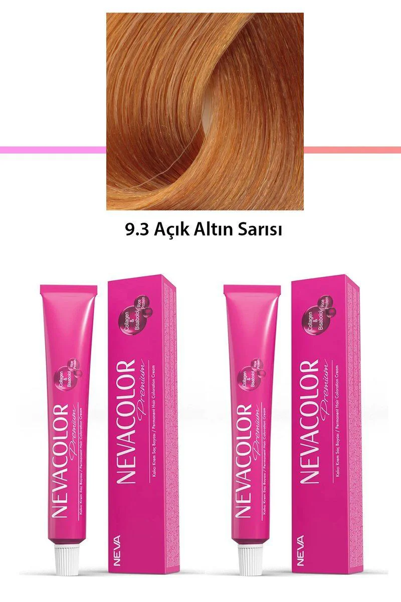 2'li Set Premium 9.3 Açık Altın Sarısı Kalıcı Krem Saç Boyası – 2x50g Tüp Fiyatı, Yorumları ve Özellikleri