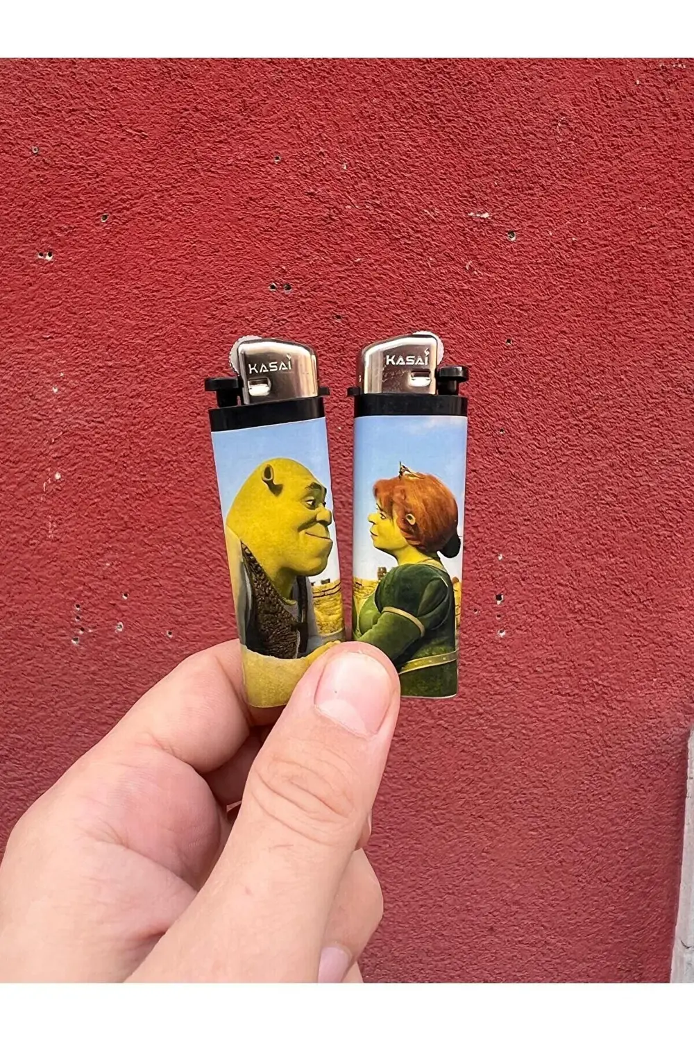 2'li Shrek Fiona Full Bakılı Çakmak