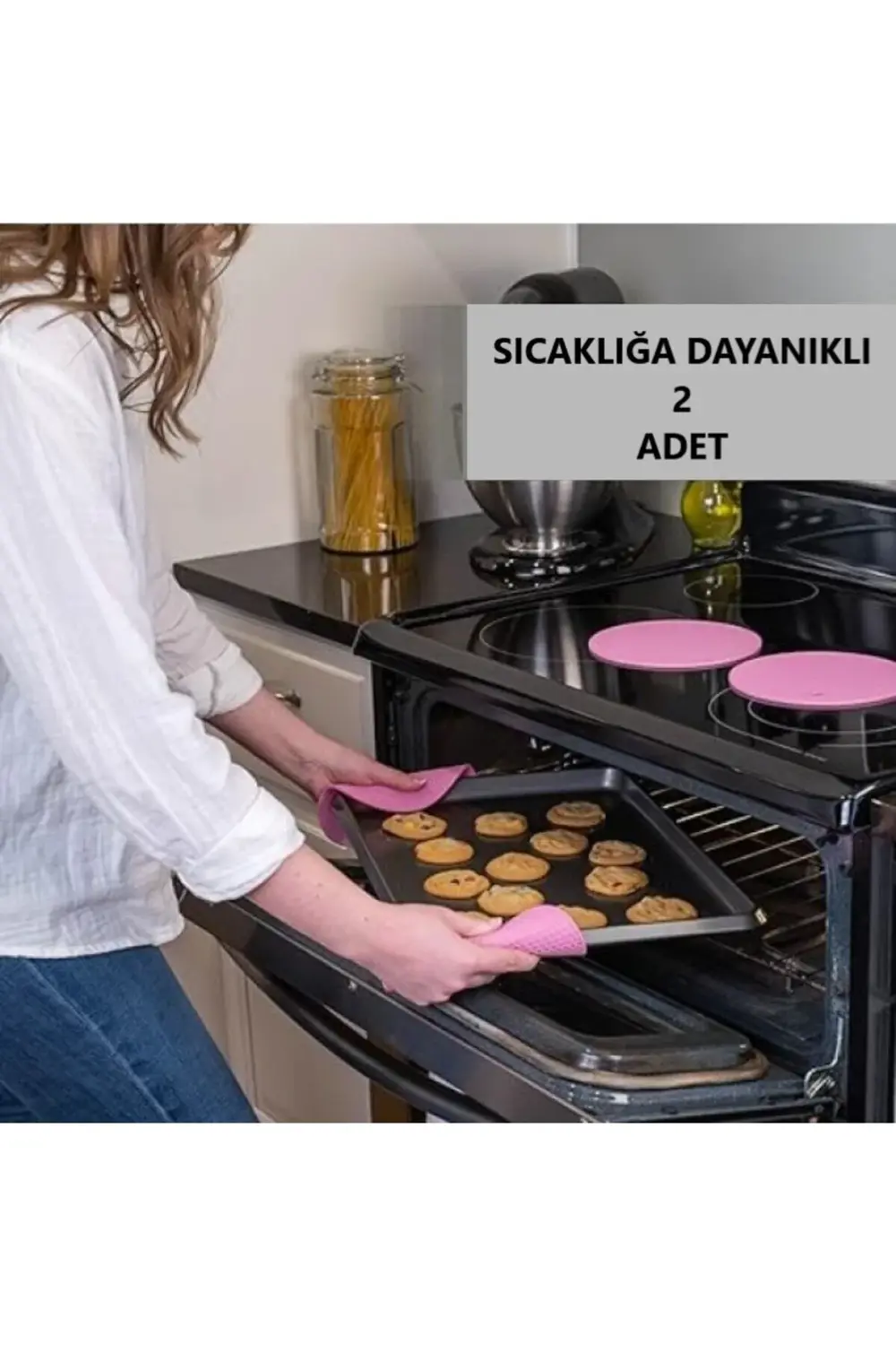 2'li Silikon Nihale Petek Desenli, Kalburabastı Kalıbı, Tutacak