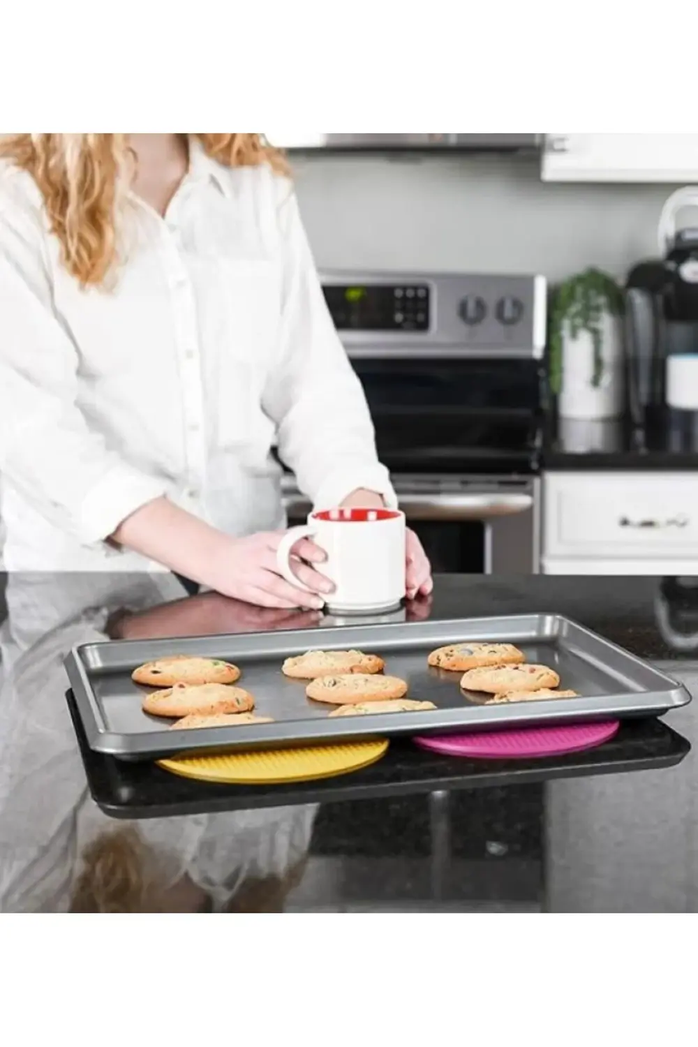 2'li Silikon Nihale Petek Desenli, Kalburabastı Kalıbı, Tutacak