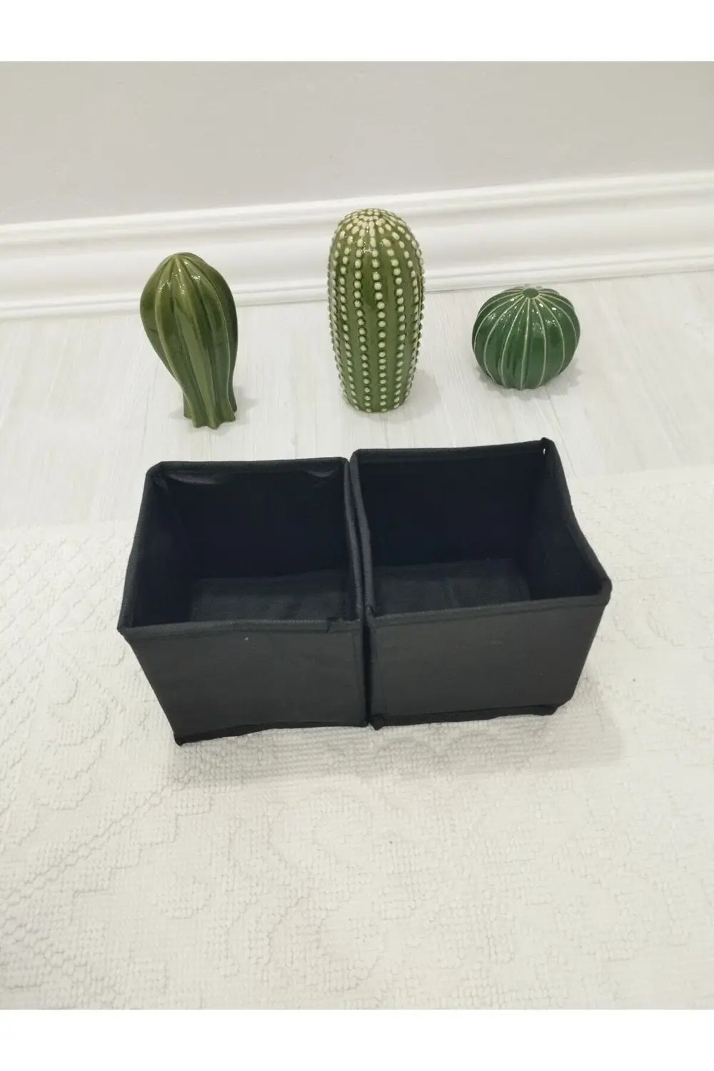 2'li Siyah Çekmece Içi Düzenleyici Organizer Set - Çok Amaçlı Dol