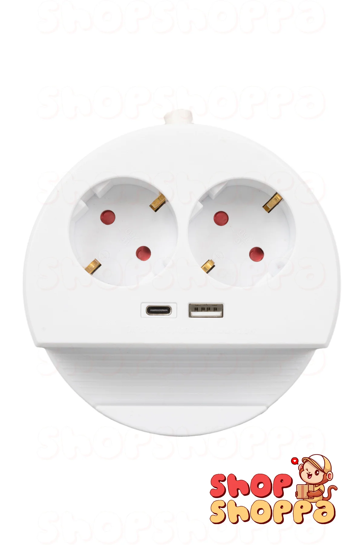 2'li Telefon Standlı Çoklu Grup Priz, 1xUSB 1xTYPE-C Girişli, 1.5 mt Kablolu, 3680W 16A