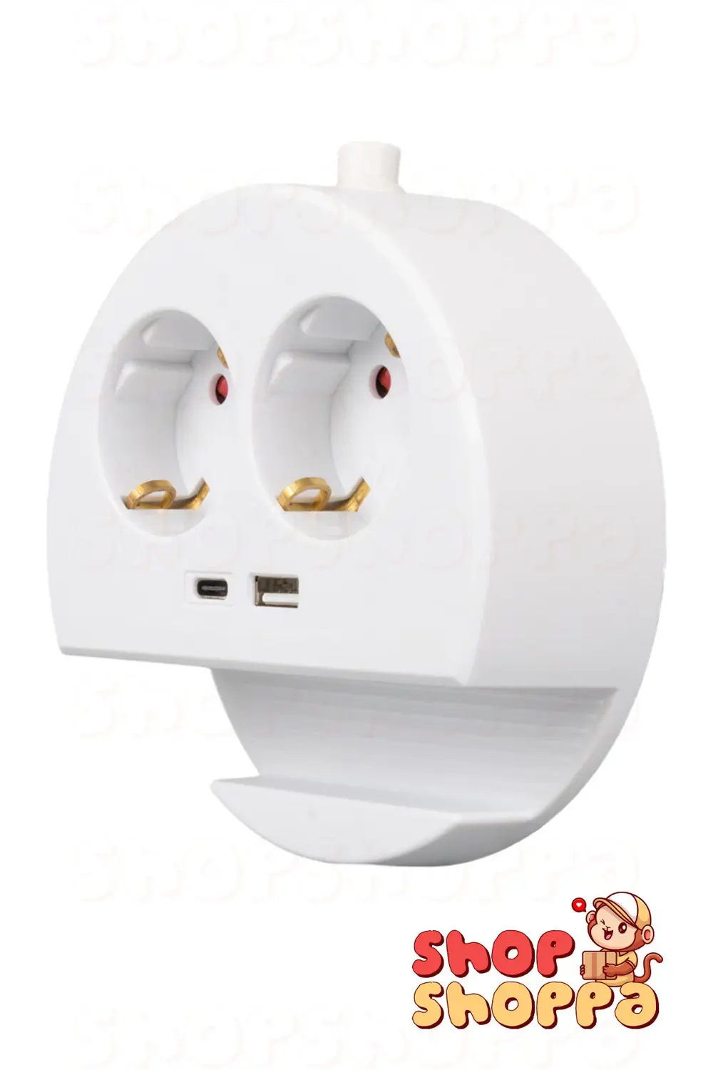 2'li Telefon Standlı Çoklu Grup Priz, 1xUSB 1xTYPE-C Girişli, 1.5