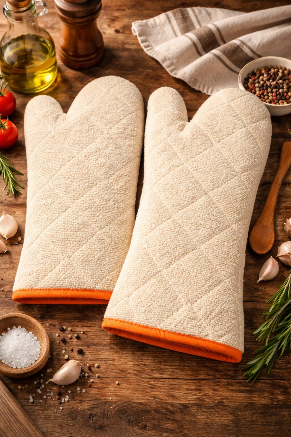 2'li Termo Fırın Eldiveni – Isıya Dayanıklı Uzun Mutfak Eldiveni 