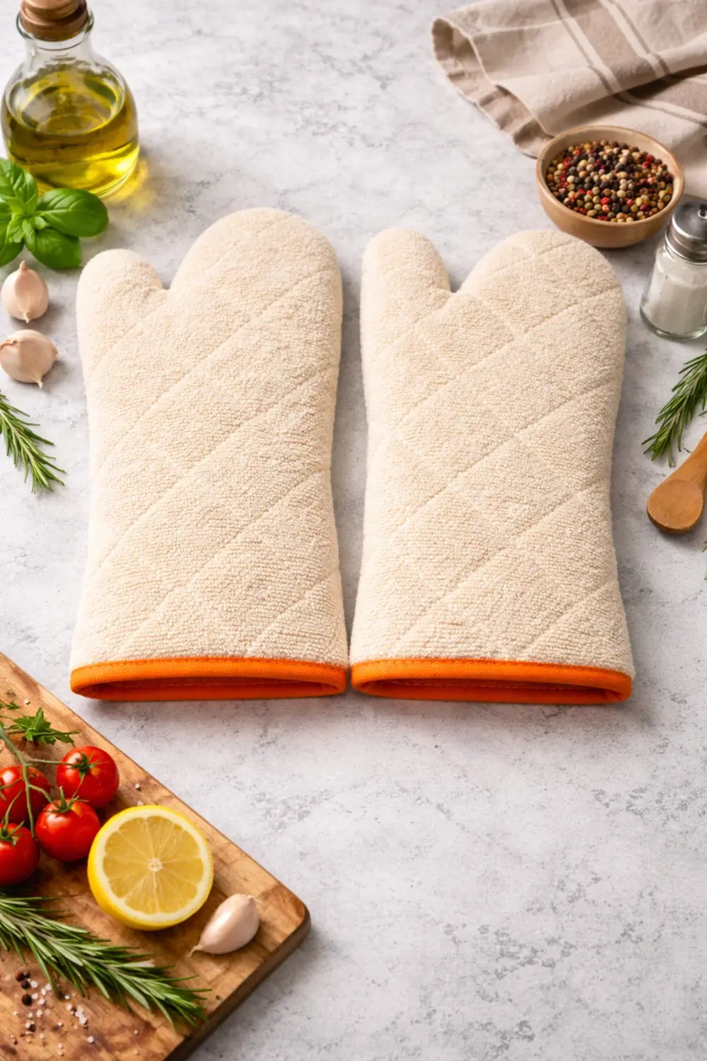 2'li Termo Fırın Eldiveni – Isıya Dayanıklı Uzun Mutfak Eldiveni