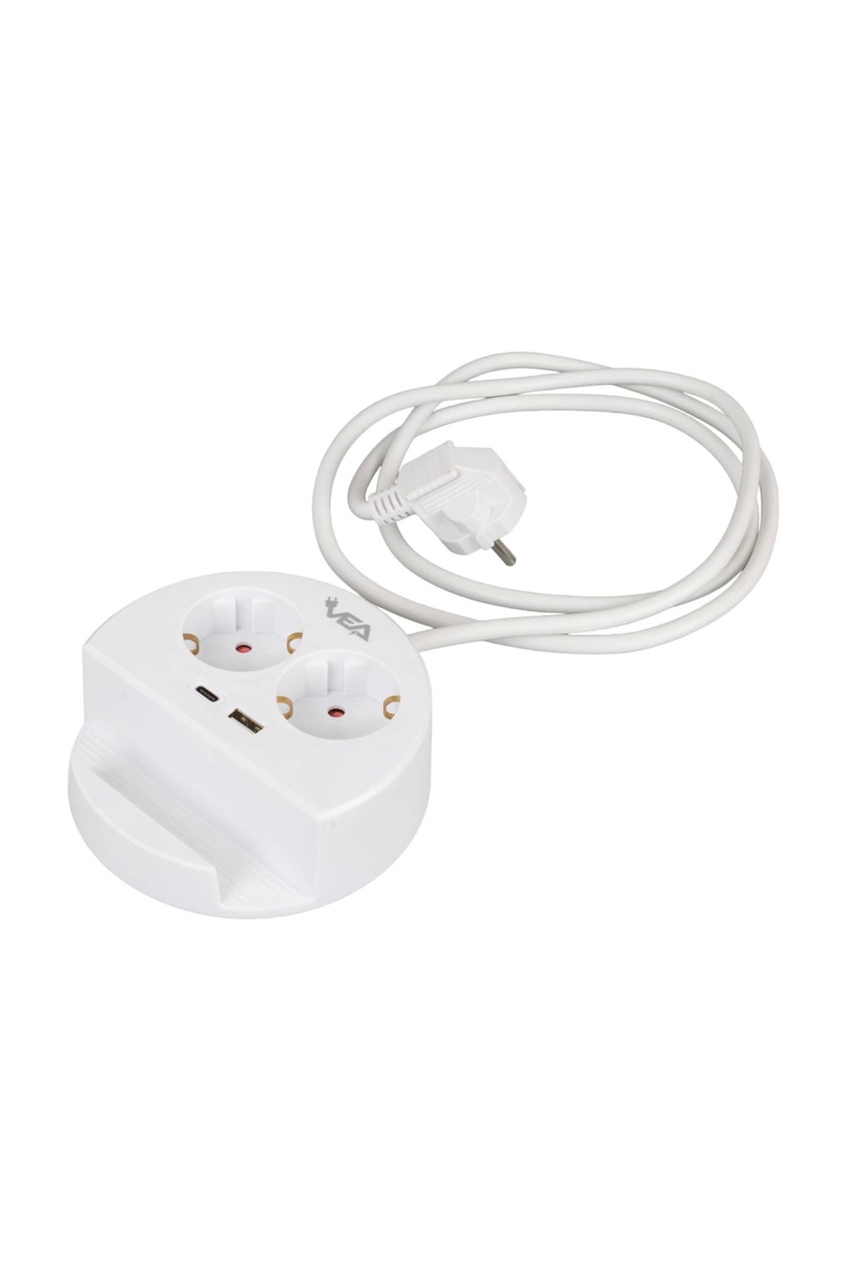 - 2li Usb Type-c Girişli Telefon Standlı 1.5 Metre Grup Priz Ve- 