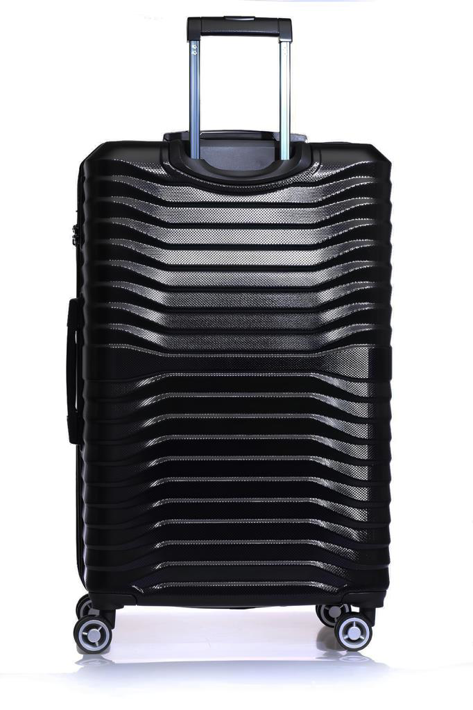 Louisiana Polo 2'Li Valiz Seti Polikarbon Orta Boy - Kabin Boy Valiz Siyah 1819