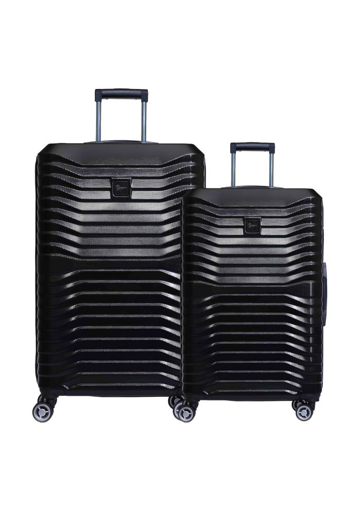 Louisiana Polo 2'Li Valiz Seti Polikarbon Büyük Boy – Orta Boy Valiz Siyah 1819