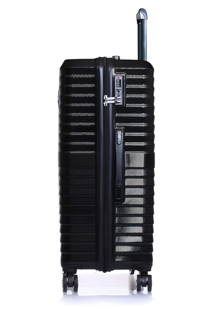 Louisiana Polo 2'Li Valiz Seti Polikarbon Orta Boy - Kabin Boy Valiz Siyah 1819