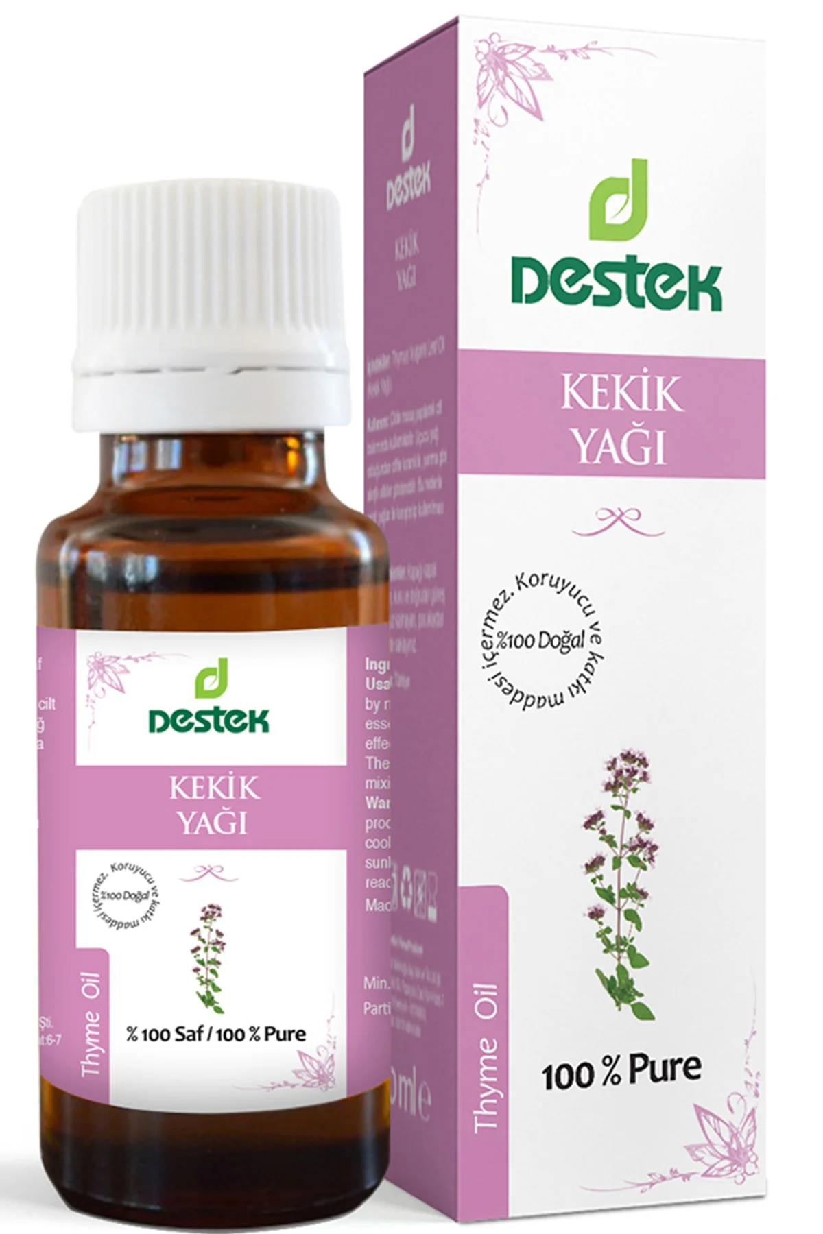2'li Yağ Seti(20ml Uçucu Lavanta Yağı,20ml Uçucu Kekik Yağı)