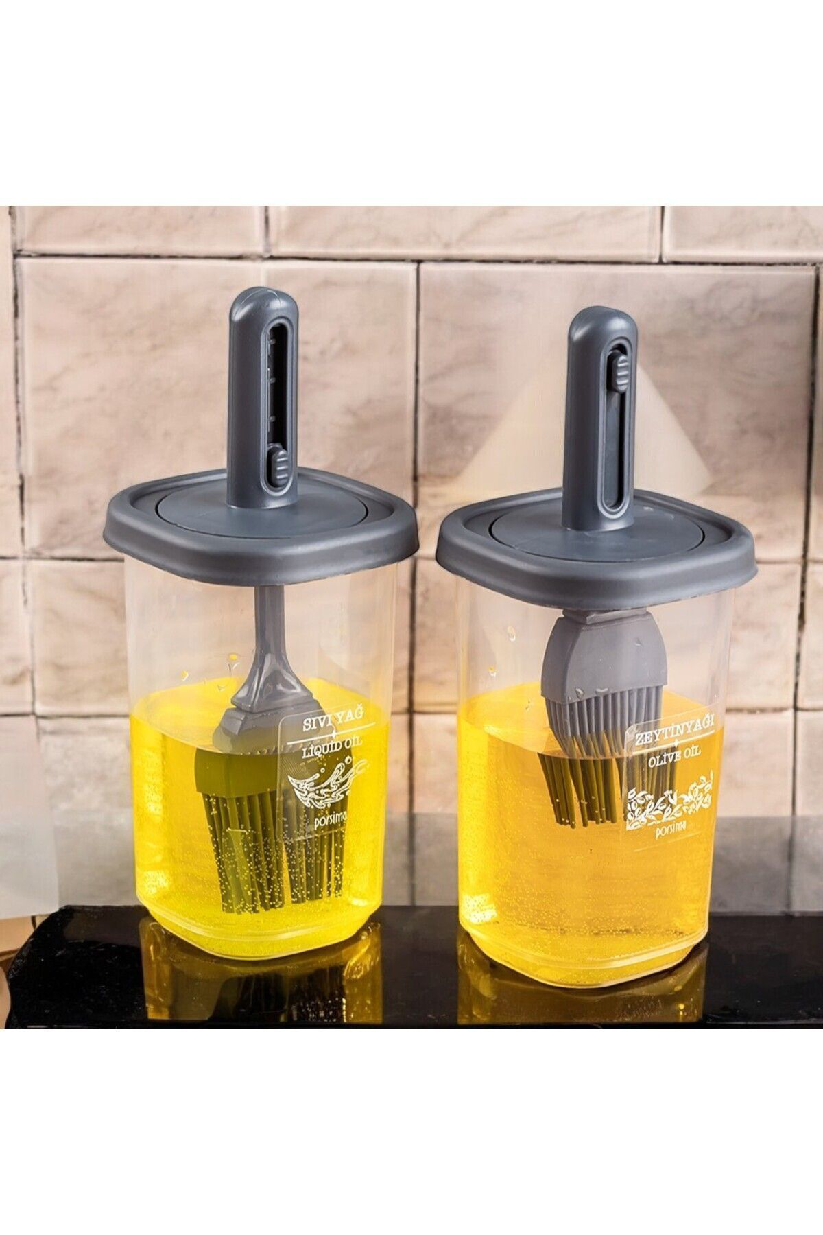 Ferah Plastik 2'Li Yağlik Takimi Yağlik Standi: 2'Li Konsept Firçali