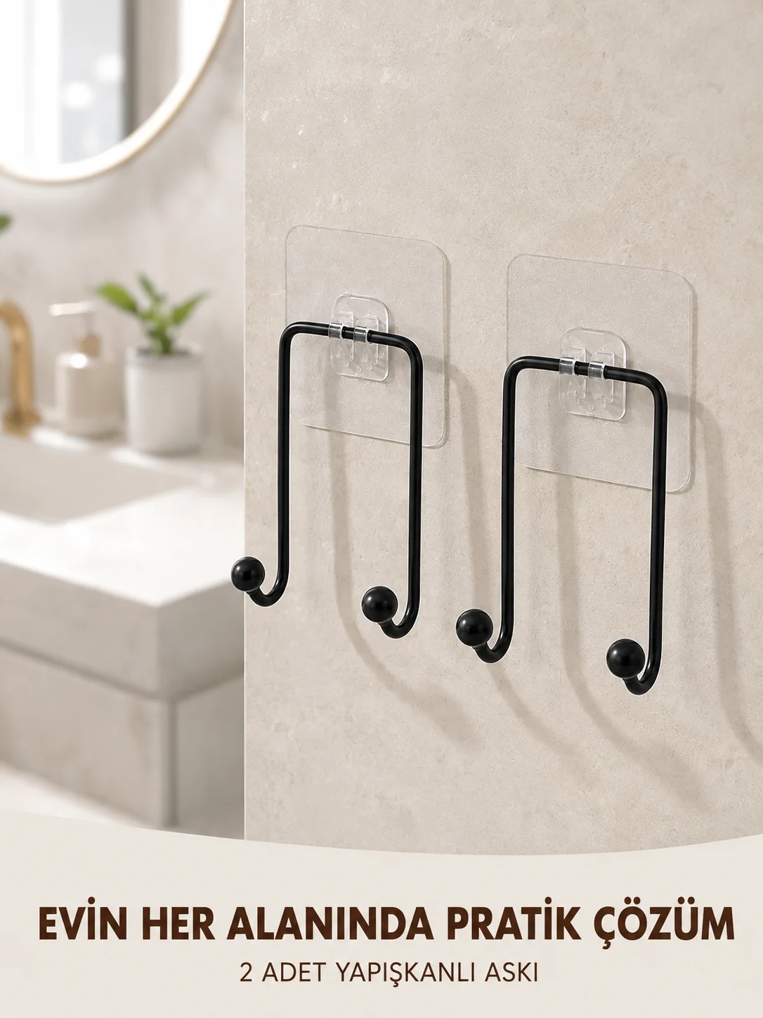 2'li Yapışkanlı Duvar Askısı Mutfak Banyo ve Ev İçin Askılık Fiyatı, Yorumları ve Özellikleri