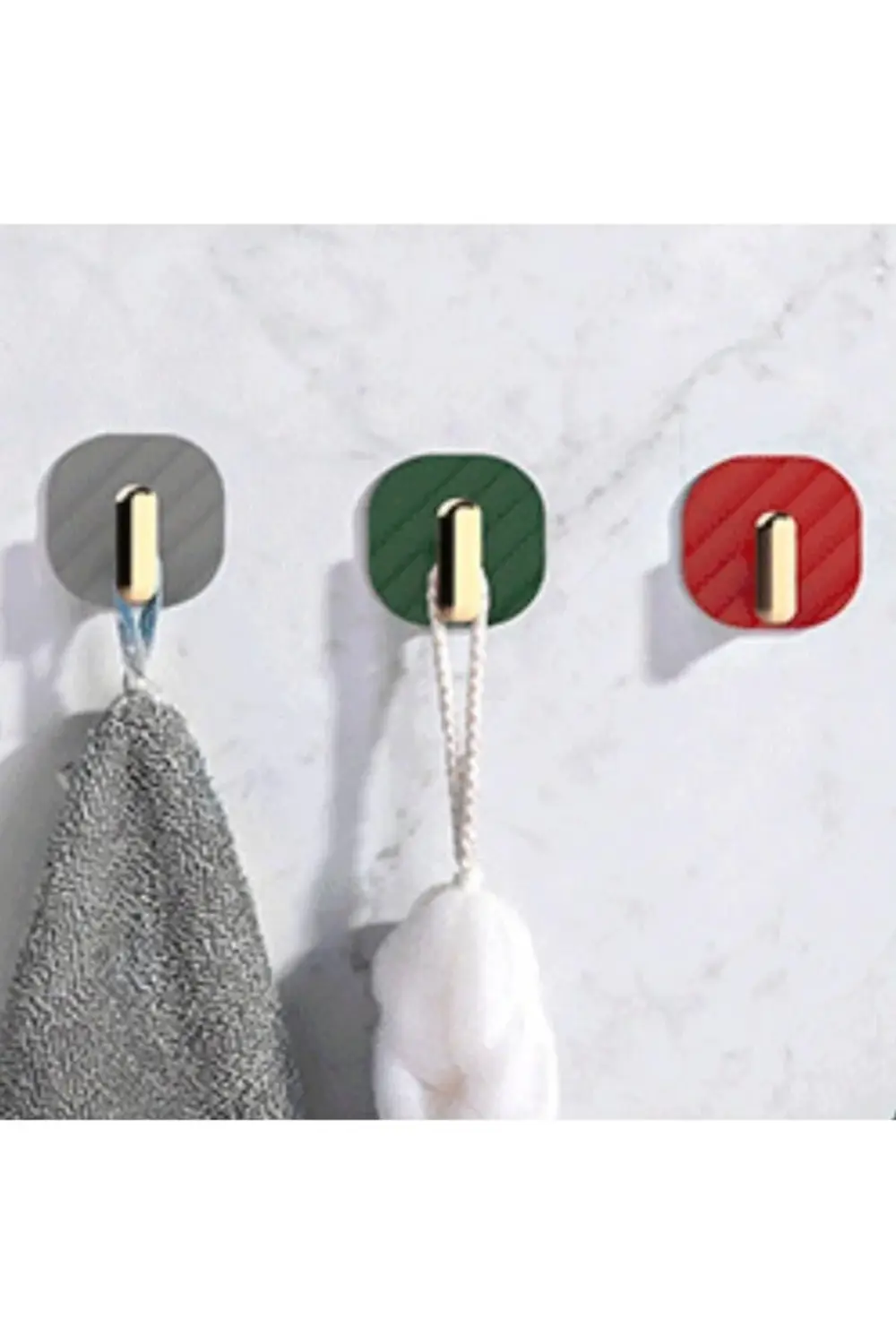 2li Yapışkanlı Retro Askılık Dolap Kapak Kulpu Yeşil (4915) GO-53