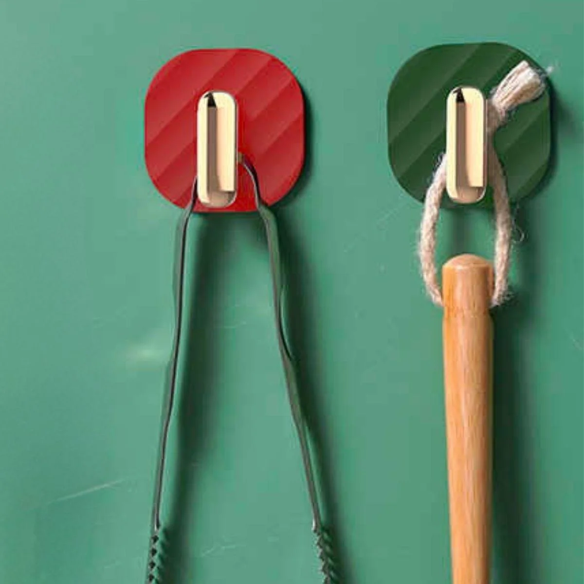 2li Yapışkanlı Retro Askılık Dolap Kapak Kulpu Yeşil 5224 Diğer