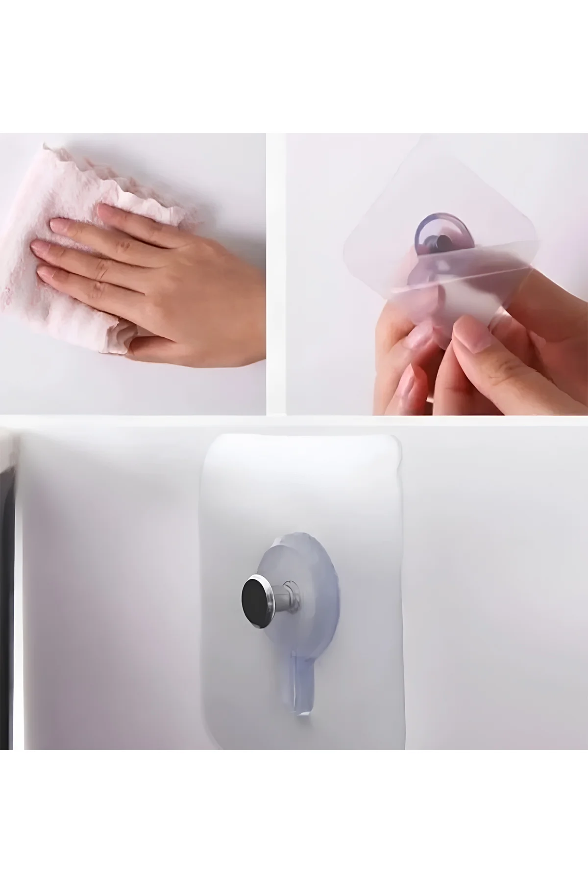 2'Li Yapışkanlı Vidalı Klips