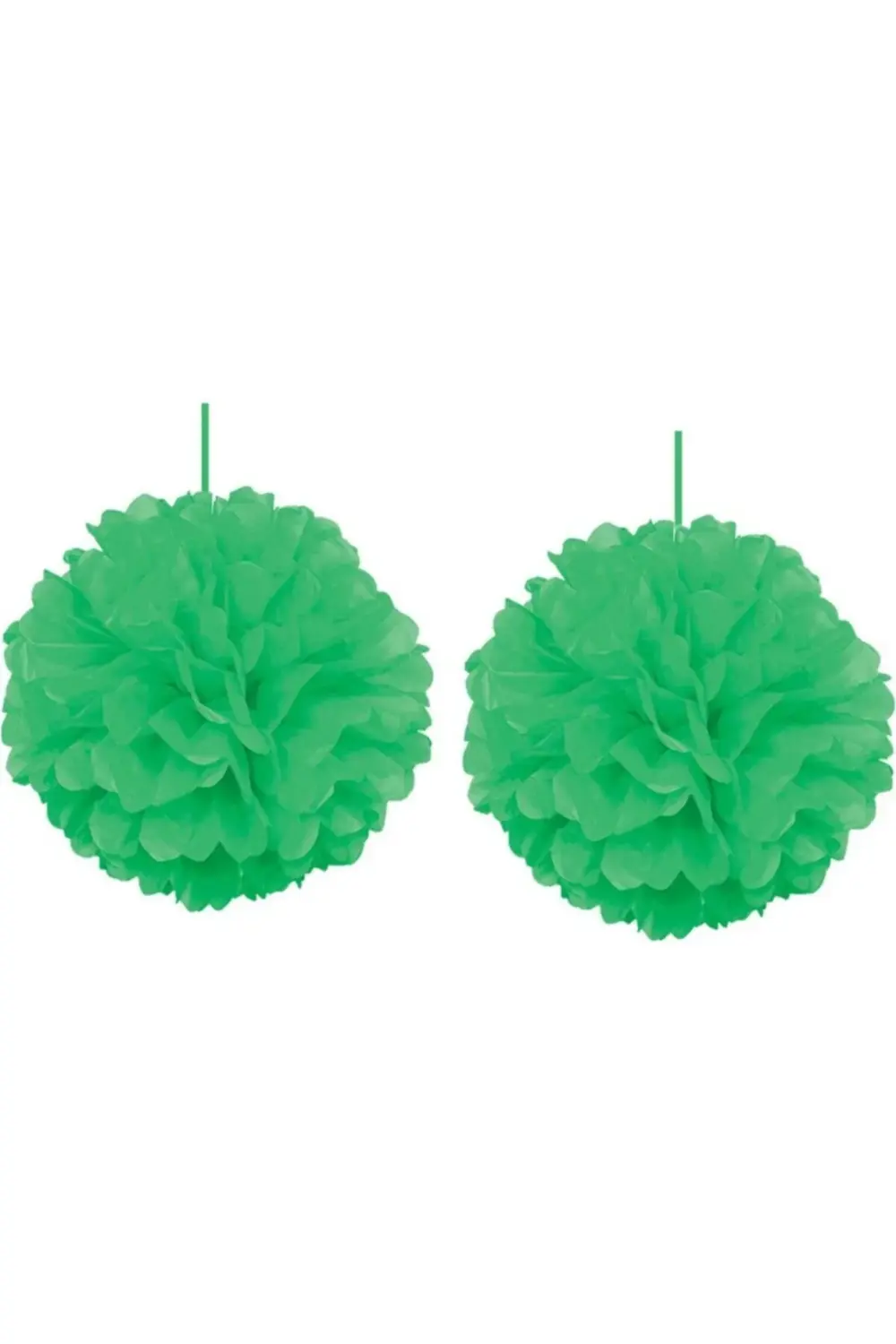 2'li Yeşil Pompom Dekor Süs 30cm