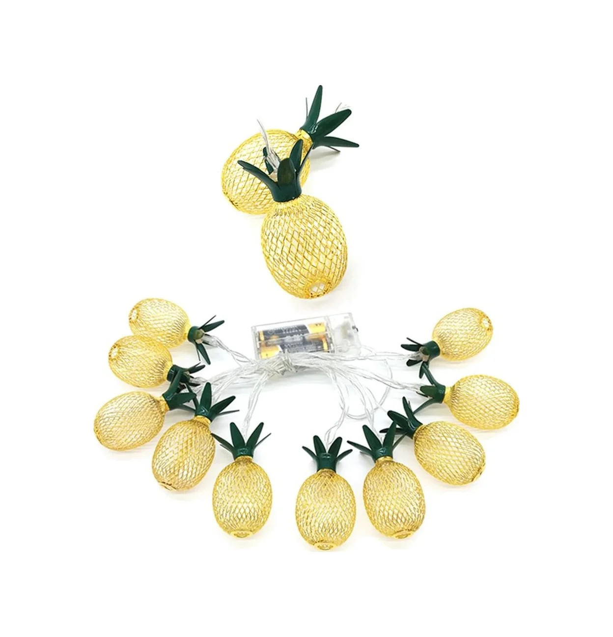 2m 10 Led Pilli 2 Kademeli Ananas Led Işık Mz6200-251