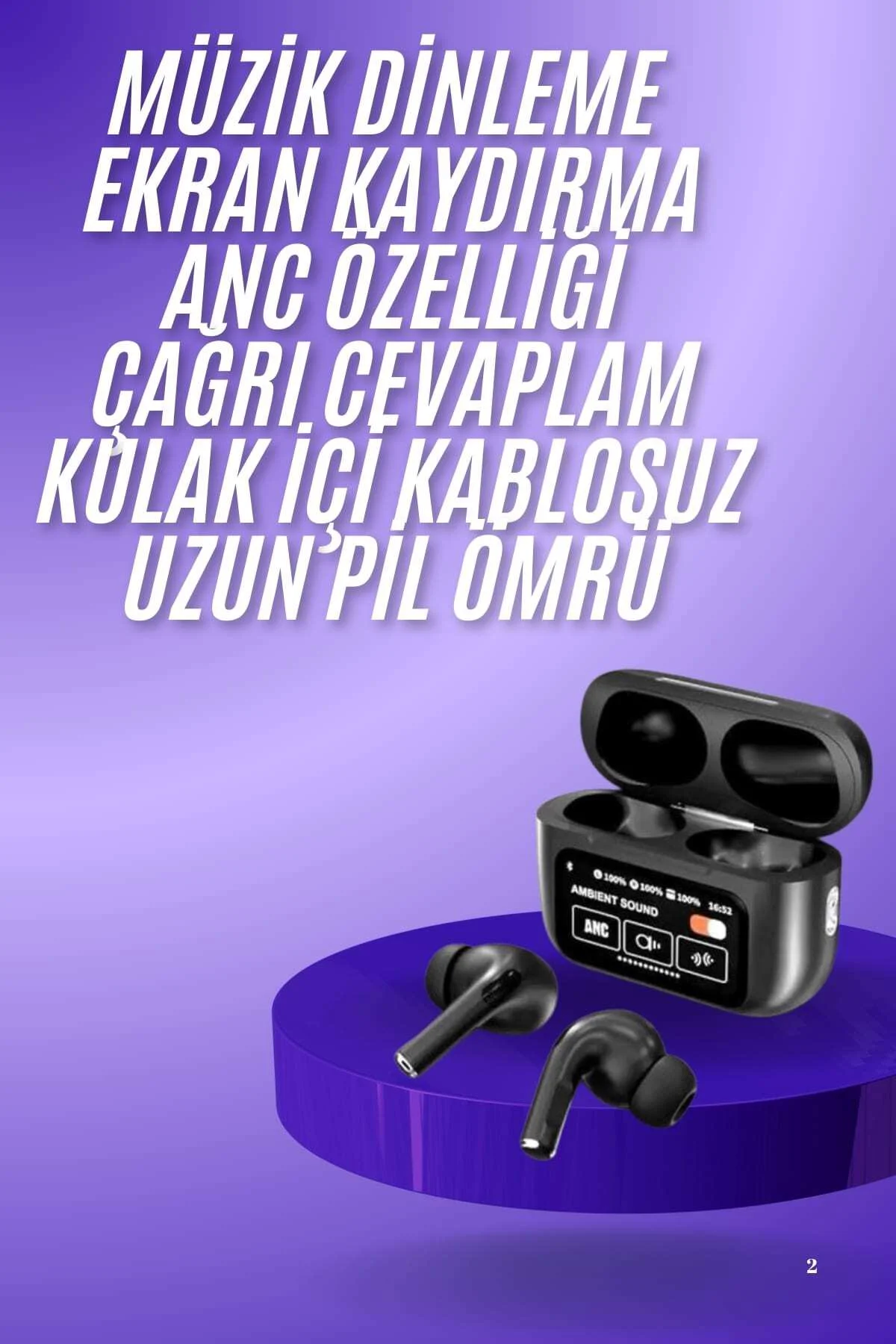 2.Nesil Pro Ekranlı Sesli Görüşme Yapabilen Kablosuz Bluetooth Ku