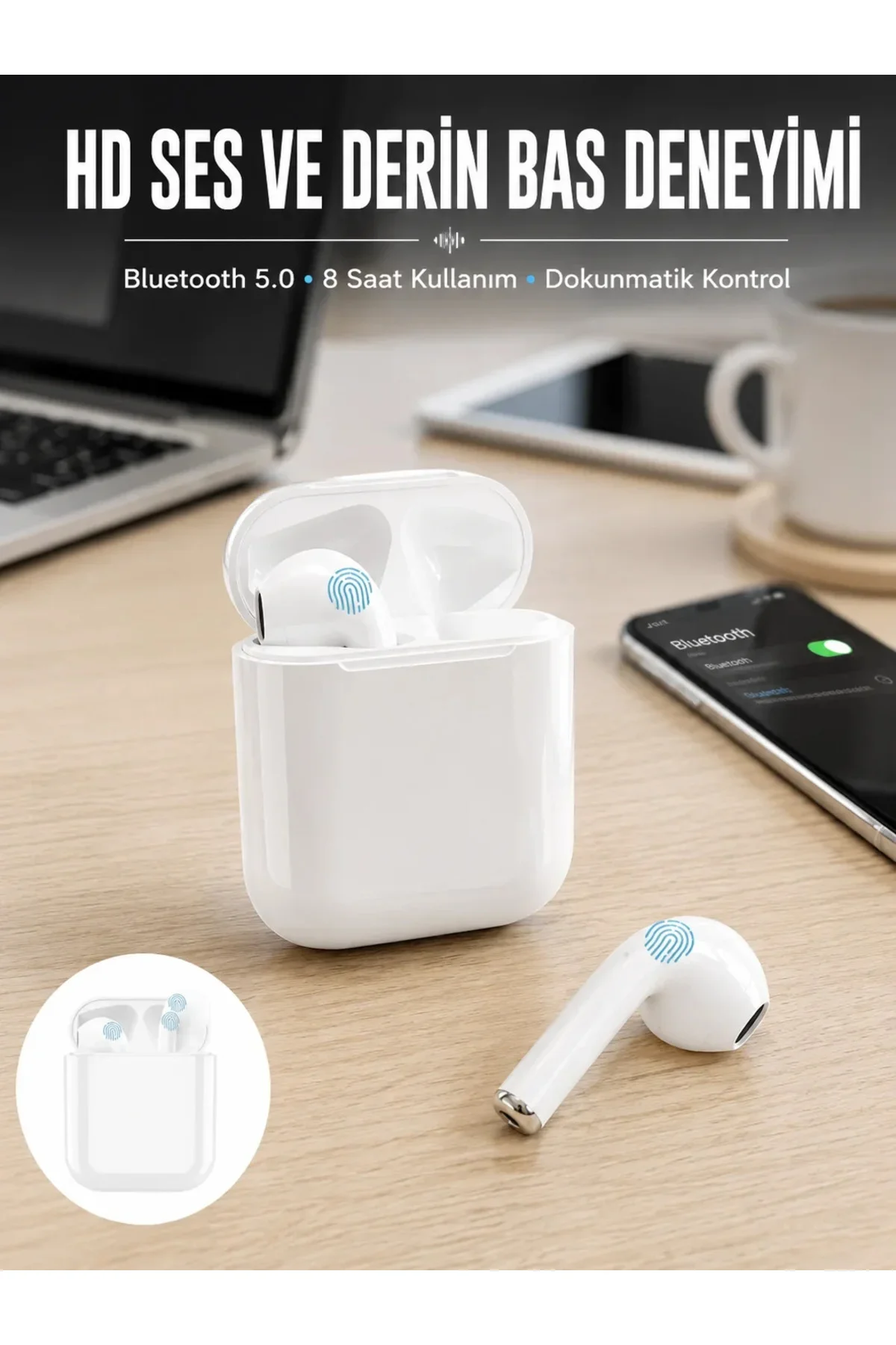 2.Nesil TWS Bluetooth Kulaklık Yüksek Ses Kaliteli Yeni Nesil