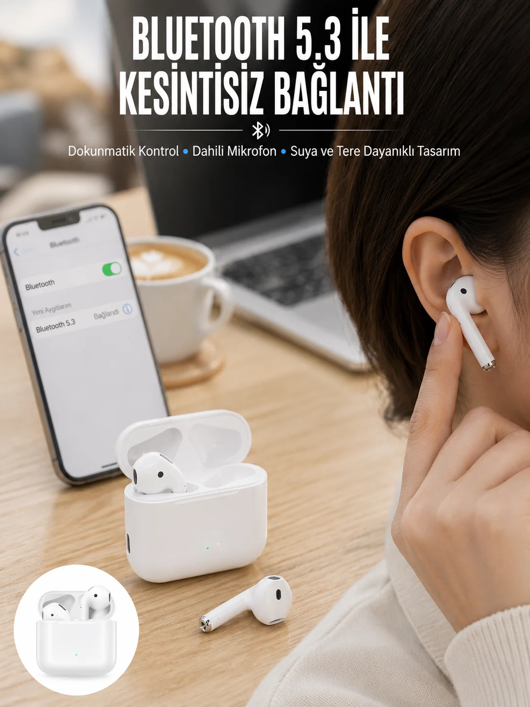 2.Nesil Yeni Model TWS Bluetooth Kulaklık Dokunmatik Kontrol Yüksek Ses Kaliteli Yeni Nesil 2.Nesil Yeni Model TWS Bluetooth Kulaklık Dokunmatik Kontrol Yüksek Ses Kaliteli Yeni Nesil