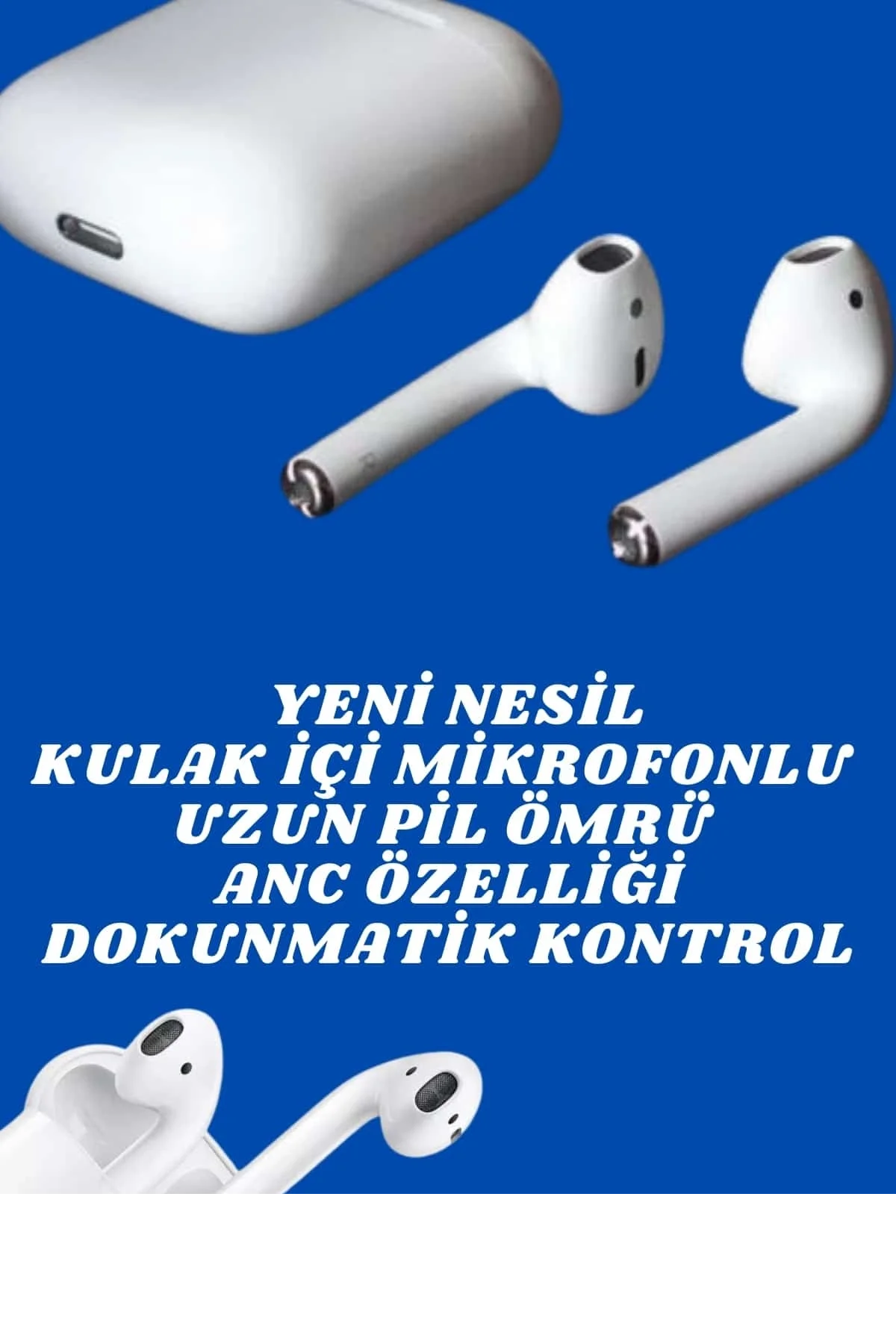 2.Nesil Yeni Model TWS Bluetooth Kulaklık Dokunmatik Kontrol Yüks