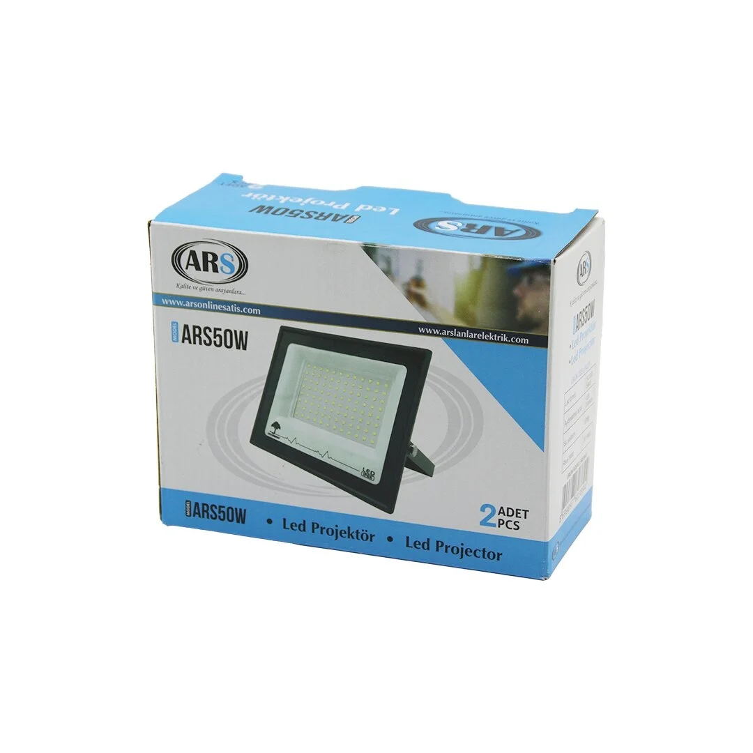 2pcs 50w  Led Projektör  15x11.5cm Aydınlatma Açısı: 120 Derece 50.000 Saat Ömür Model-ars50w Bx40 Fiyatı, Yorumları ve Özellikleri