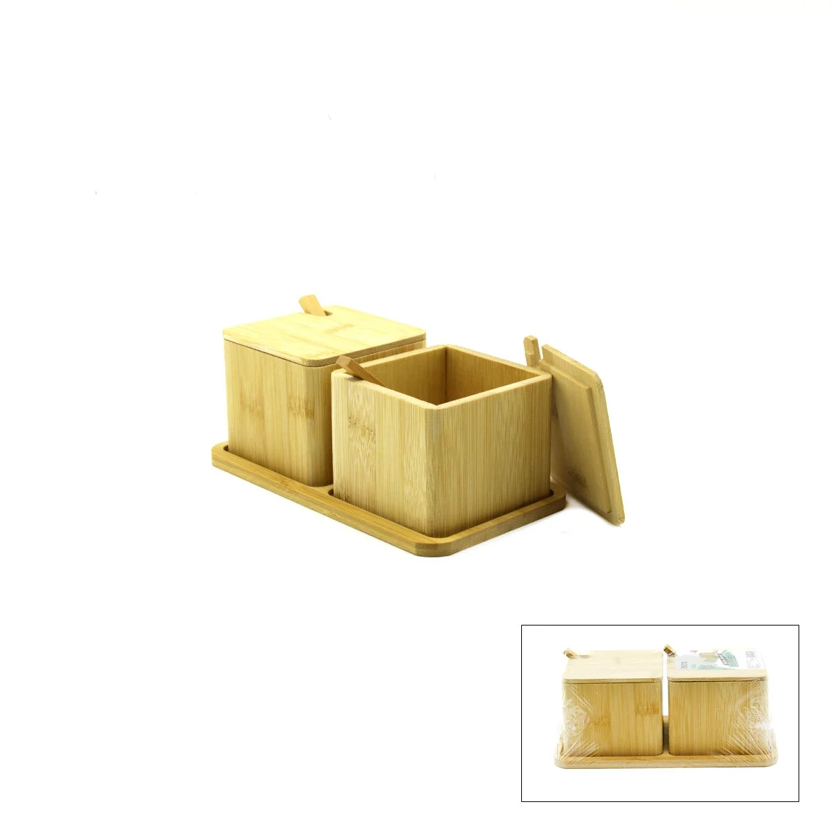 2pcs Baharatlık - Tuzluk Ahşap Bambu Bx40 Fiyatı, Yorumları ve Özellikleri
