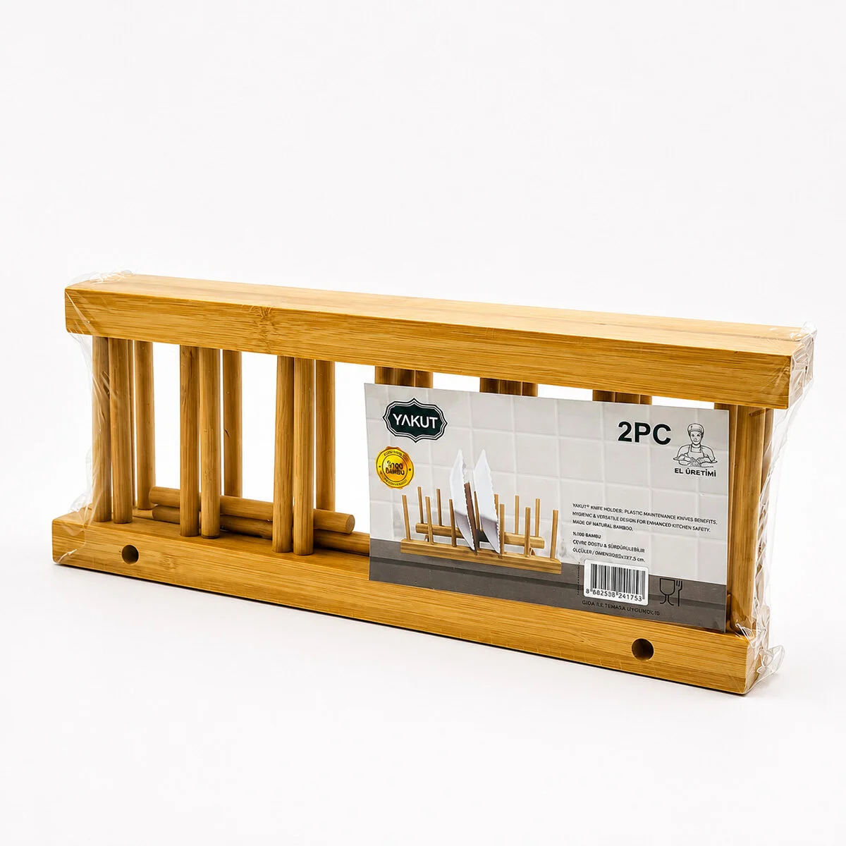 2PCS Bambu - Ahşap Tezgah Üstü Tabaklık - Bulaşıklık 2PCS Bambu - Ahşap Tezgah Üstü Tabaklık - Bulaşıklık